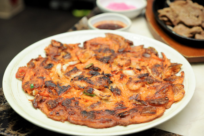 Kimchi Seafood Pancake